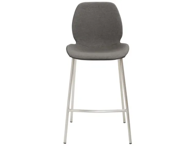 tabouret de bar assise H 650mm assise tissu anthracite chiné