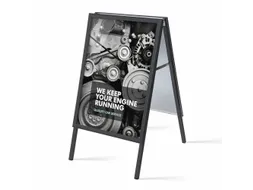 Stoepbord A1 Design Zwart Rechte Hoeken 32mm
