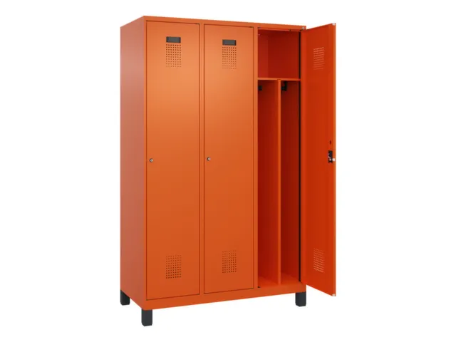 locker voor scheiding van kleding,HxBxD 1950x1200x500mm,3vak