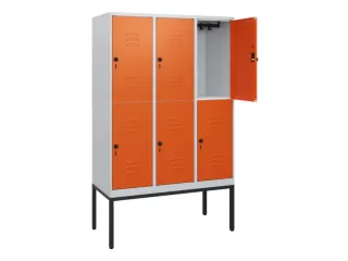 dubbeldekse locker,HxBxD 1950x1200x500mm,3x2vak.,vak B 400mm - 2