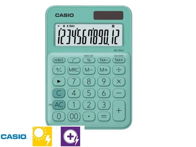 Rekenmachine Casio MS-20UC groen