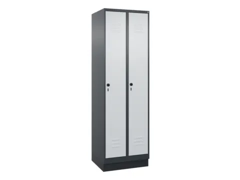 locker,HxBxD 1950x600x500mm,2vak,vak B 300mm,draaigrendel,sokkel