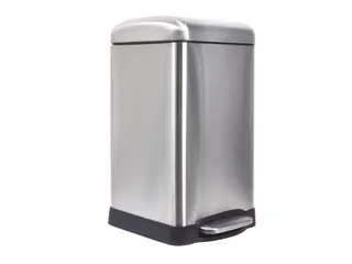 Pedaalemmer 20 Liter Vierkant Metaal Geborsteld - 1