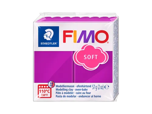 Boetseerklei Fimo soft 57 gram purperviolet