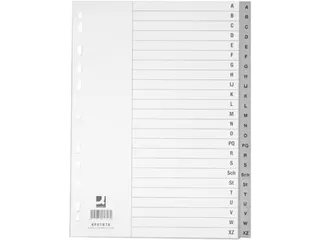 Tabbladen Set A-Z Met Indexblad PP A4 4-Gaats 24 Tabs Grijs - 2