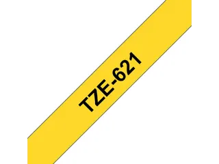 Labeltape Brother P-touch TZe-621 standaard 9mm zwart op geel - 2