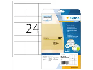 HERMA 4681 Transparante folie-etiketten Mat A4 66x33,8mm 600 stuks - 1