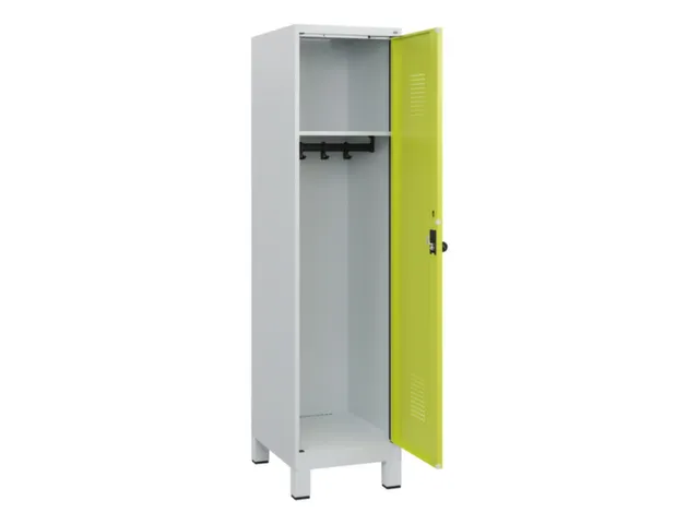 schoollocker,HxBxD 1630x400x500mm,1vak,vak B 400mm,draaigrendel,voeten