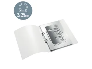 Ringband Leitz WOW A4 2-rings O-mech 25mm PP groen - 5