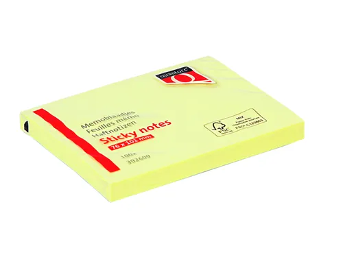 Memoblok Quantore 76x101mm geel