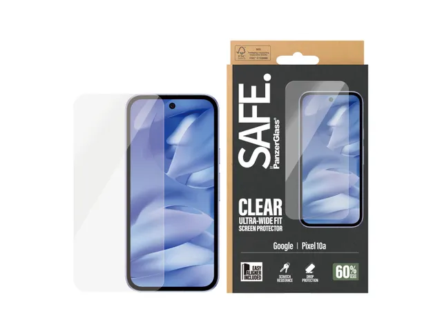 PanzerGlass SAFE. by Screen Protector Google Pixel 10a 5G | Ultra-W