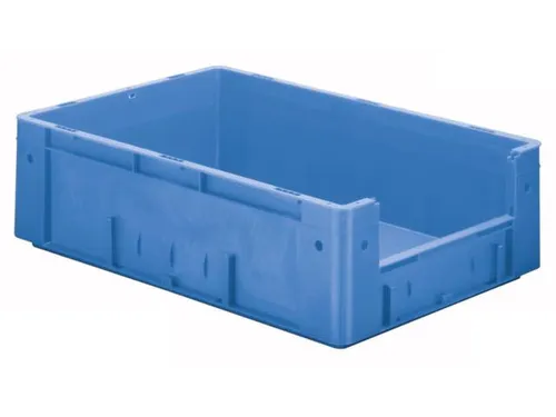 Euronorm Stapelkrat Blauw 175x600x400mm 31l Gesloten Grijpopening