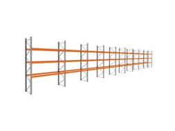 palletstelling,basis+9xaanbouw,HxBxD 3990x28100x1100mm,vakl. 3000kg