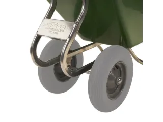 aluminium kruiwagen,160l,HxBxD 800x715x1630mm,PP-bak,groen,aluminium - 7