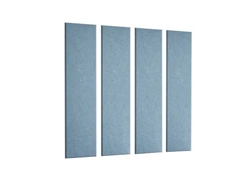 Akoestische PET-vilt wandtegels 30x120cm Blauw 4 Stuks