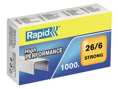 Nieten Rapid 26/6 gegalvaniseerd strong 1000 stuks