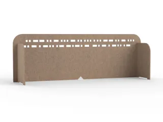 Akoestisch PET-vilt scheidingsscherm L 150x35cm beige - 1
