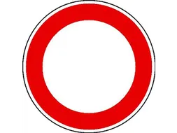 verkeersbord,verbod v. voertuigen,conform StVO,aluminium