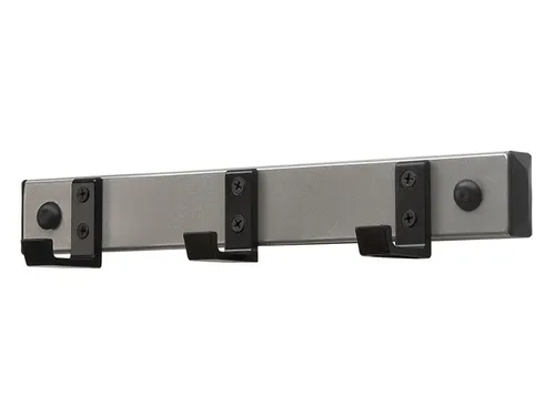 Wandgarderobe HIQ 3 Haken zwart grijs