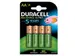 Batterij Oplaadbaar Duracell 4x AA 2500Mah Ultra