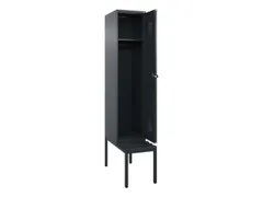 locker met bank,HxBxD 2120x400x815mm,1vak,vak B 400mm,draaigrendel