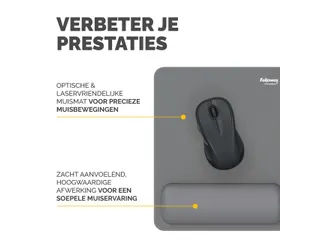 Muismat met polssteun Fellowes Breyta grijs 20x24cm - 10