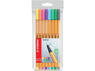 Fineliner STABILO point 88 pastel 0.4mm etui à 8 kleuren Assorti - 2