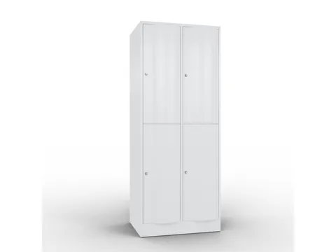 lockerkast cil.slot 1950x770x640mm 2x2 vakken RAL7035 front RAL7035