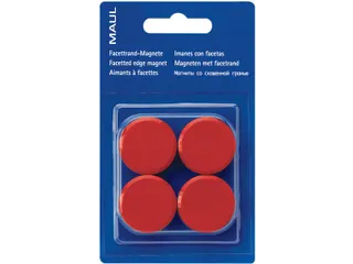 Magneet Maulsolid, Diameter 32 Mm, Rood, Blister Van 4 Stuks - 1