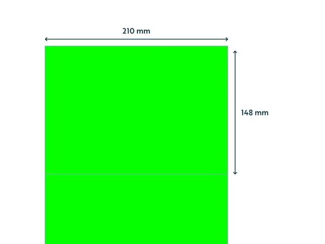 Gekleurde Etiketten 210x148mm Fluor Groen 42123