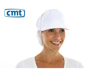 Pet met klep en haaropvang Polyester Kroon Wit maat XL 100 stuks - 2