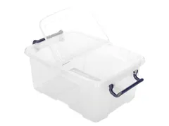 Opbergdoos 12 Liter Transparant Met Gedeelde Deksel