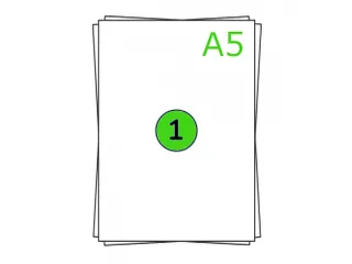 Rillprint 87923 etiket A5 Wit 210x148 met rugslit 1200 stuks - 1