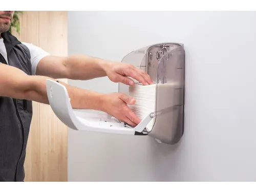 Handdoekdispenser Katrin 88966 klein zwart