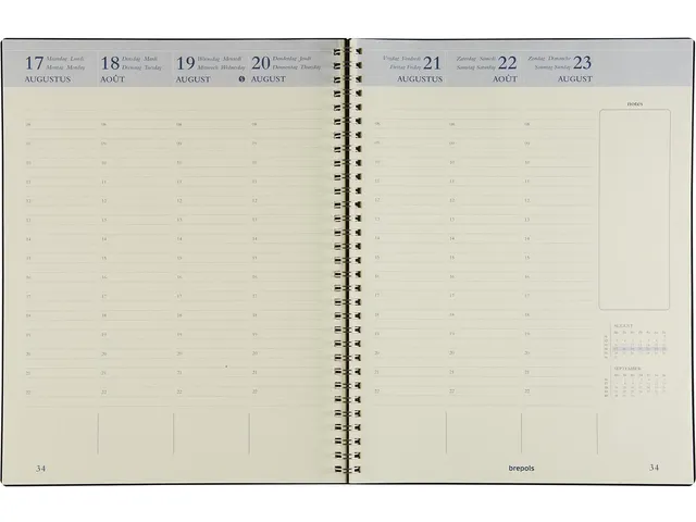 schoolagenda A4 Polyprop, zwart, 2026-2027