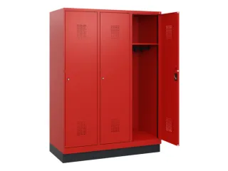 schoollocker,HxBxD 1630x1200x500mm,3vak,vak B 400mm,cil.-slot,sokkel - 1