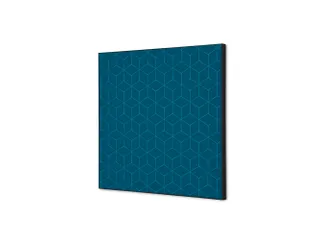 Wanddecoratie Textiel Set 40x40cm Hexagon Blauw - 1