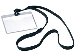 Durable Badge met Textielband Zwart 60x90mm