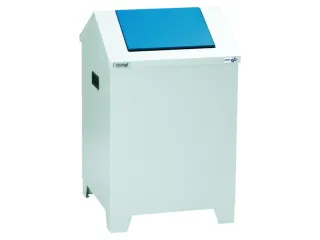 afvalverzamelaar zelfblussend 73 liter deksel staal RAL5010 - 2