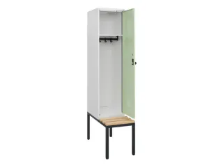 locker met bank,HxBxD 1950x400x815mm,1vak,vak B 400mm,draaigrendel - 1