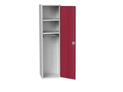 Lockerkast 2000x525x550mm 2 vakken, vleugeldeur, RAL7035 + RAL3004