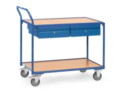 Lichte Tafelwagens 2622 300kg 2 Etages 1000x600mm Houten Plaat