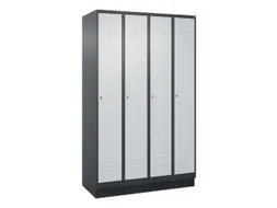locker,HxBxD 1950x1200x500mm,4vak,vak B 300mm,cil.-slot,sokkel