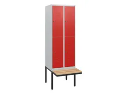 Dubbeldekse dekenkist,HxBxD 1950x600x815mm,2x2vak.,vak B 300mm