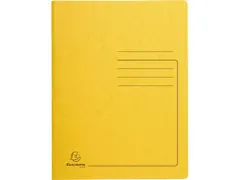 Map glanskarton 355g met veer A4 geel