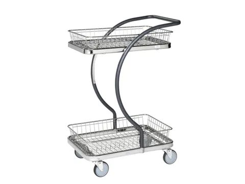 etagewagen,draagverm. 120kg,2etage(s),laadvl. LxB 595x360mm,staaletage