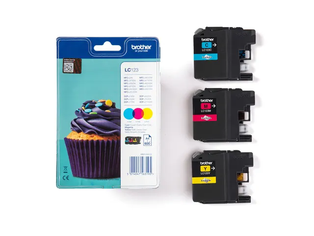 Inktcartridge Brother LC-123RBWBP 3 kleuren CMY