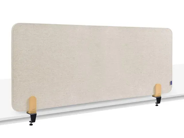 OUTLET Elements Bureauscherm akoestisch 60x160cm Beige klemmen