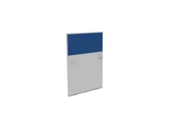 baliepaneel,v. bureau,aanbouw links,B 800mm,MP-lichtgrijs,BN6016-blauw