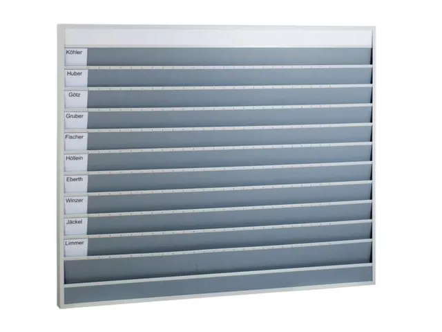 Werkplaats-/Opdrachtplanner Kunststof Profiel 918x1575mm 6 Rijen